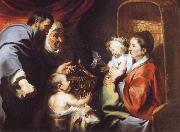 The Virgin and Child with Saints Zacharias,Elizabeth and John the Baptist Jacob Jordaens